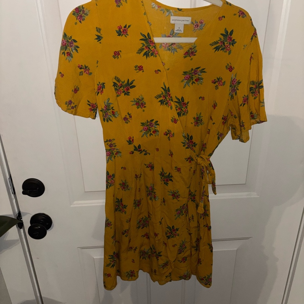 Zara Yellow Floral Mini Dress